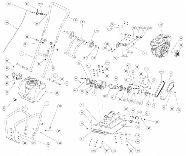 GROST VH 60 Виброплита поступательного движения